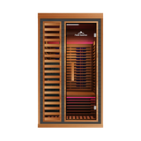 Peak Saunas Rainier 1-Person Full Spectrum Infrared Sauna with XL Medical-Grade Red Light Therapy & Smart WiFi App Control
