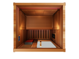 Peak Saunas Rainier 1-Person Full Spectrum Infrared Sauna with XL Medical-Grade Red Light Therapy & Smart WiFi App Control