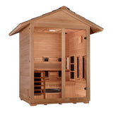 Golden Designs "Carinthia" Hybrid (PureTech™ Full Spectrum IR or Traditional Stove) Outdoor Sauna (3 Person) Golden Designs