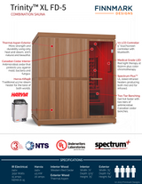 The Trinity 4 Person Indoor Hybrid Sauna