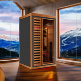 Peak Saunas Rainier 1-Person Full Spectrum Infrared Sauna with XL Medical-Grade Red Light Therapy & Smart WiFi App Control