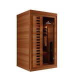 Peak Saunas Zion 1-Person Indoor Near Zero EMF Full Spectrum Infrared Sauna with XL Medical-Grade Red Light Therapy & Smart WiFi App Control