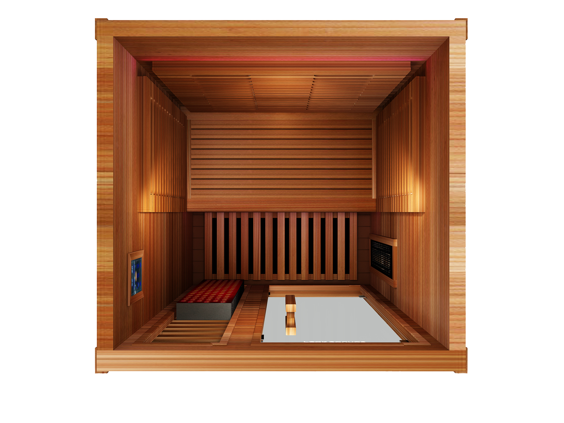 Peak Saunas Rainier 1-Person Full Spectrum Infrared Sauna with XL Medical-Grade Red Light Therapy & Smart WiFi App Control