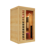 Peak Saunas Whitney 1-Person Indoor Near Zero EMF Full Spectrum Infrared Sauna with XL Medical-Grade Red Light Therapy & Smart WiFi App Control