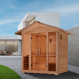 Golden Designs "Vorarlberg" Outdoor Traditional Steam Sauna (5 Person) Golden Designs