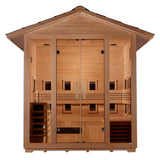 Golden Designs "Gargellen" Hybrid (PureTech™ Full Spectrum IR or Traditional Stove) Outdoor Sauna (5 Person) Golden Designs