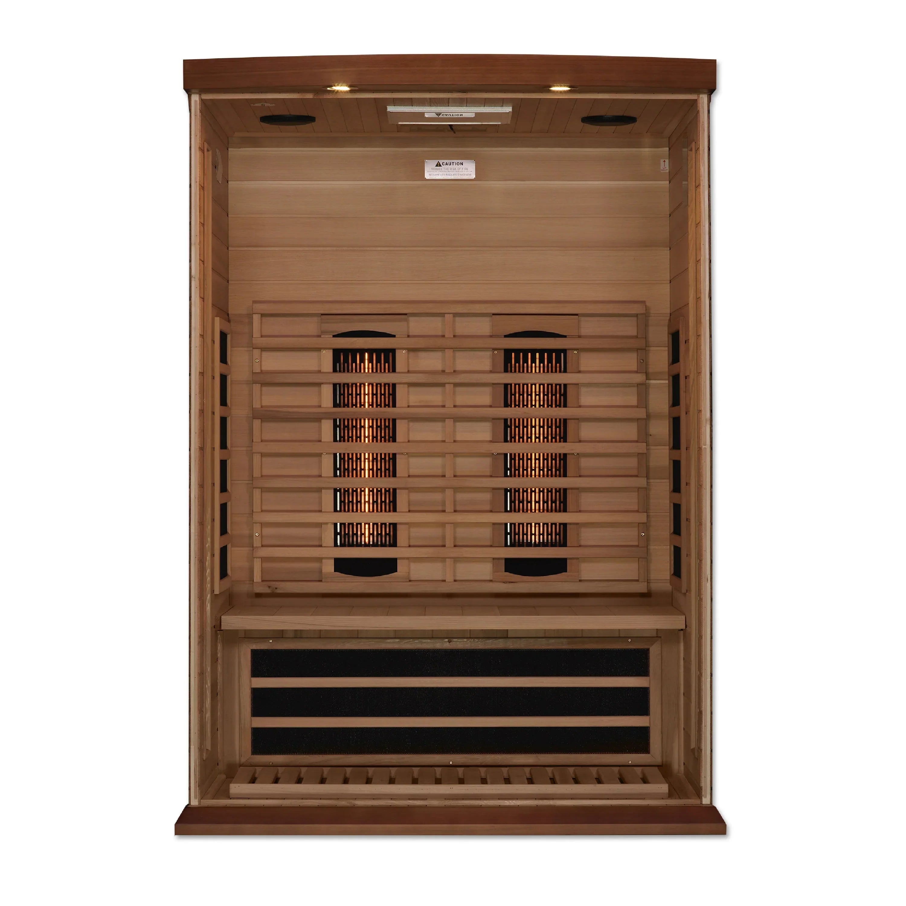 The Zephyr 2 Person Cedar Near Zero EMF Indoor Full Spectrum Infrared Sauna